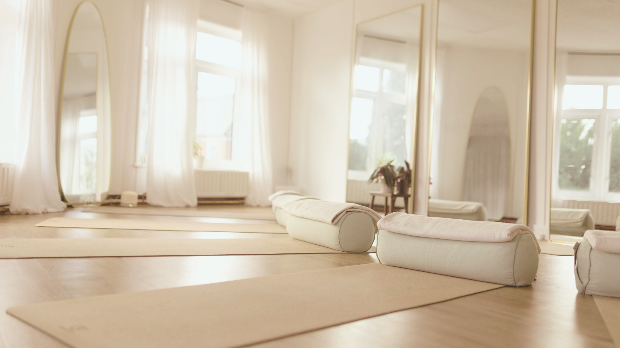 The calm and serene interior of KIND Pilates studio in Ashby de la Zouch